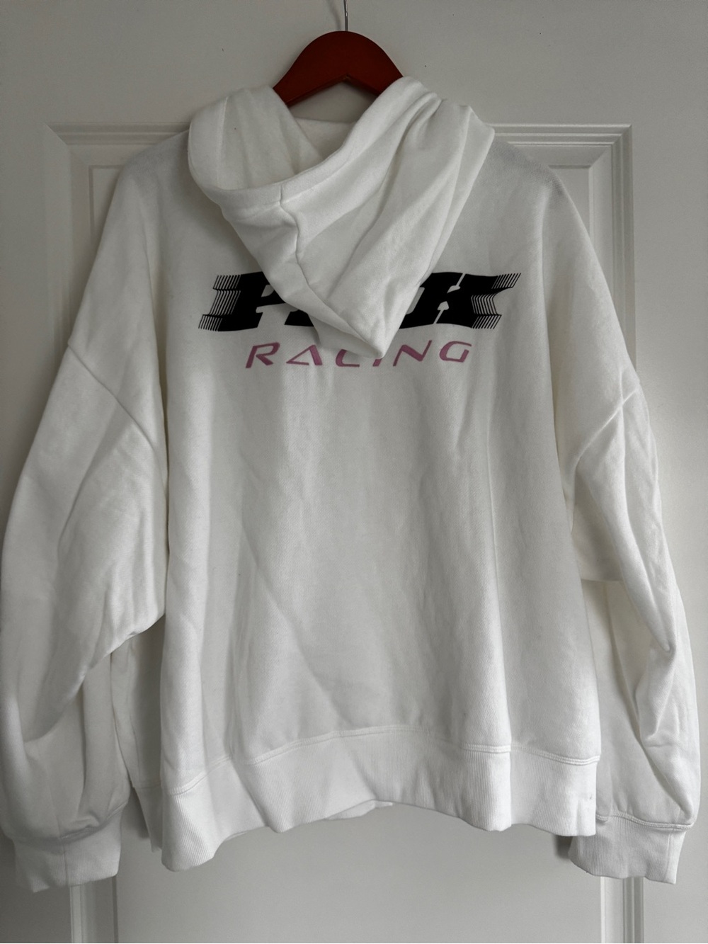 New V.S. PINK White 2004 Racing Logo Full Zip Up Drawstring Hoodie XXL - Picture 4 of 5
